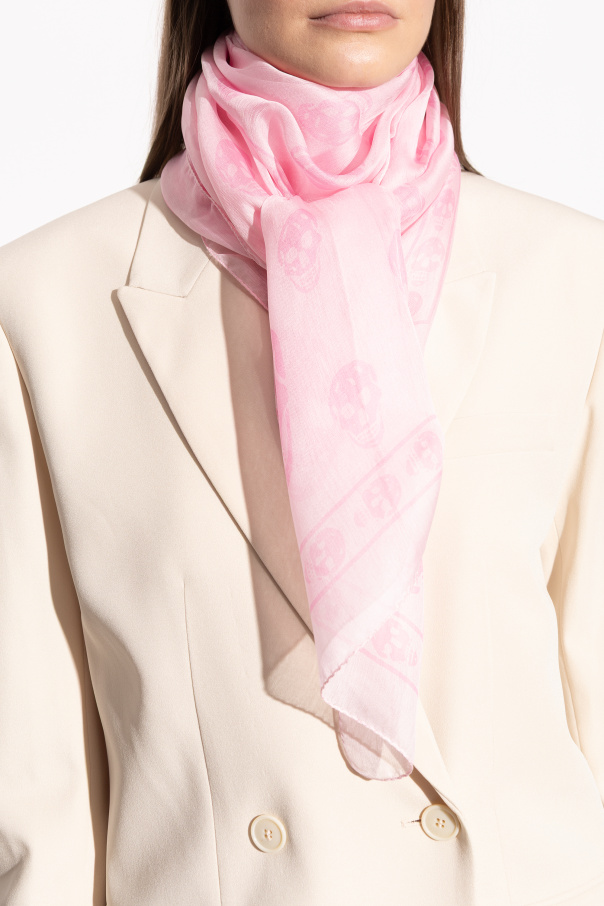 Alexander McQueen Silk scarf with a distinctive skull motif