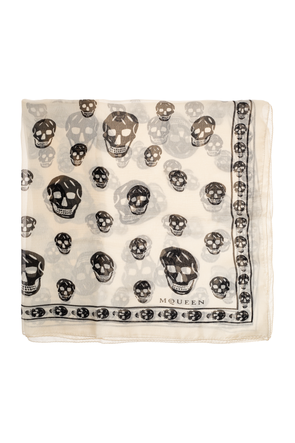 Silk scarf with a distinctive skull motif od Alexander McQueen