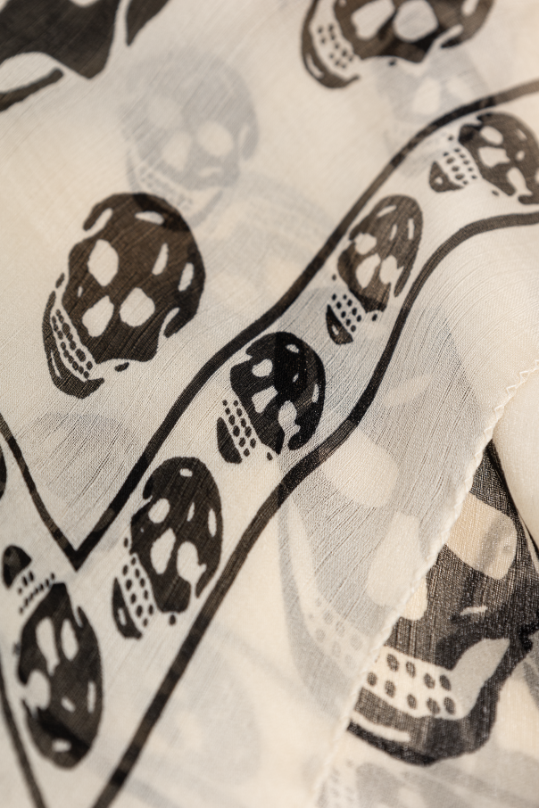 Alexander McQueen Silk scarf with a distinctive skull motif
