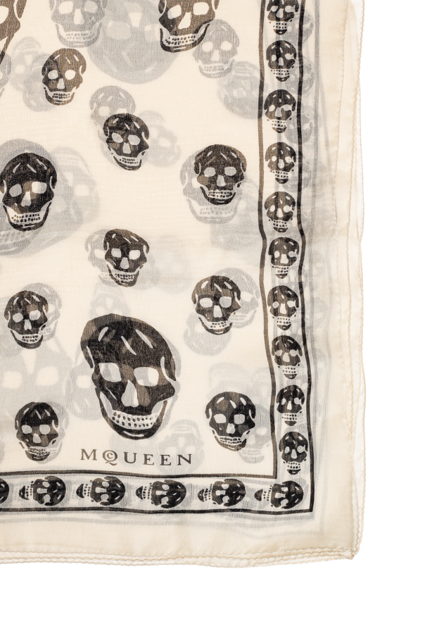 Alexander McQueen Silk scarf with a distinctive skull motif