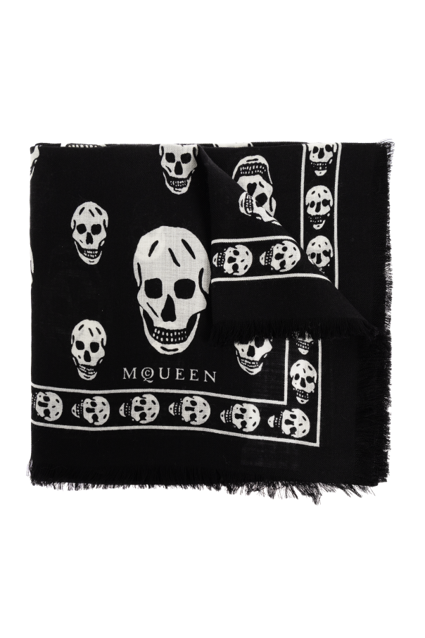 Alexander McQueen Wollschal mit Totenkopf-Motiv