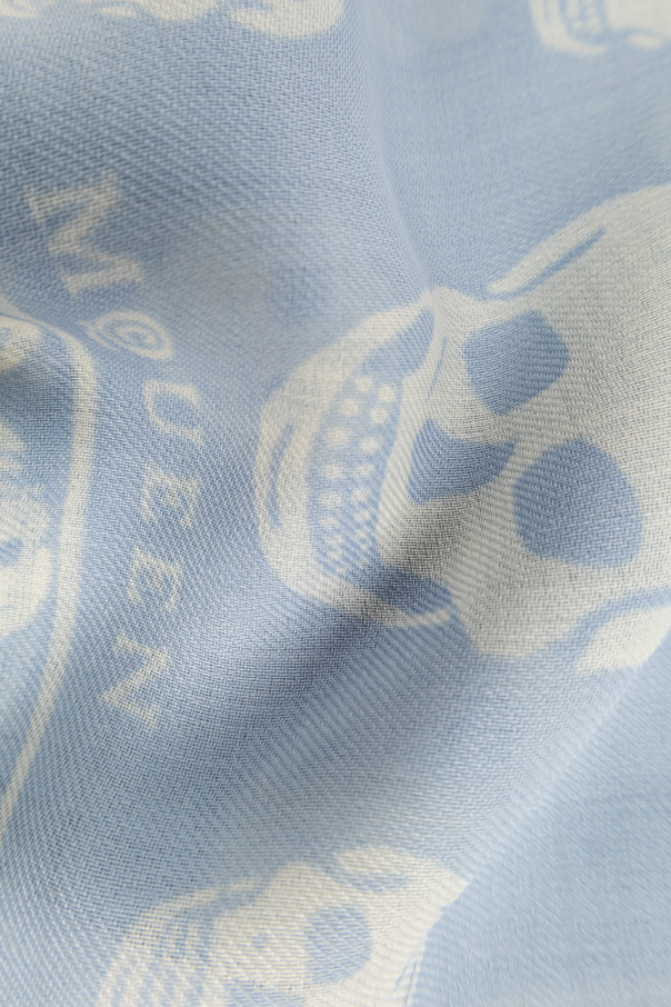 Alexander McQueen Wool scarf with a distinctive skull motif