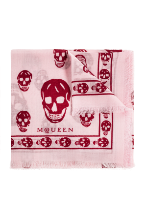 Wool scarf with characteristic skull motif od Alexander McQueen