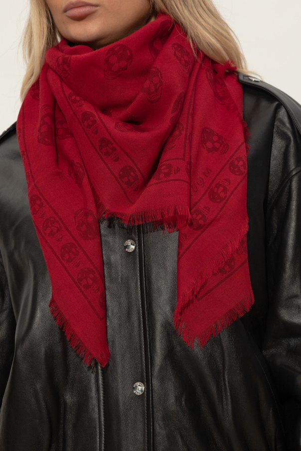 Alexander McQueen Wełniany szal