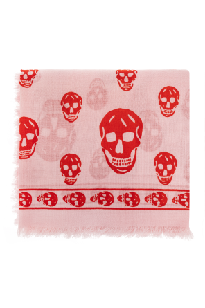 Pañuelo de lana con motivo de calavera característico