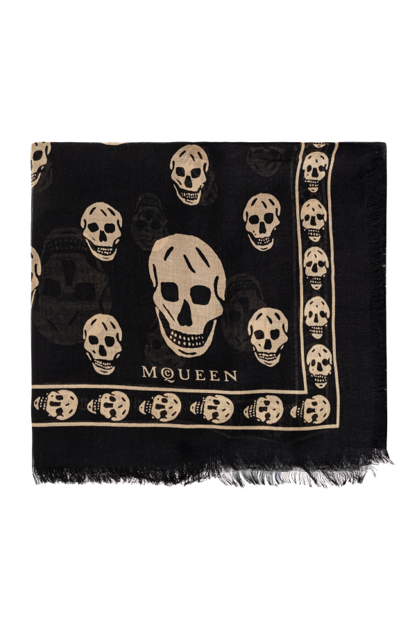 Silk scarf with a distinctive skull motif od Alexander McQueen