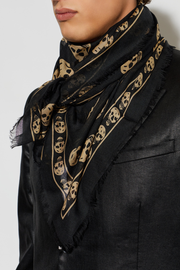 Alexander McQueen Silk scarf with a distinctive skull motif