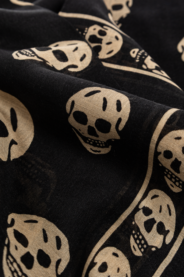Alexander McQueen Silk scarf with a distinctive skull motif