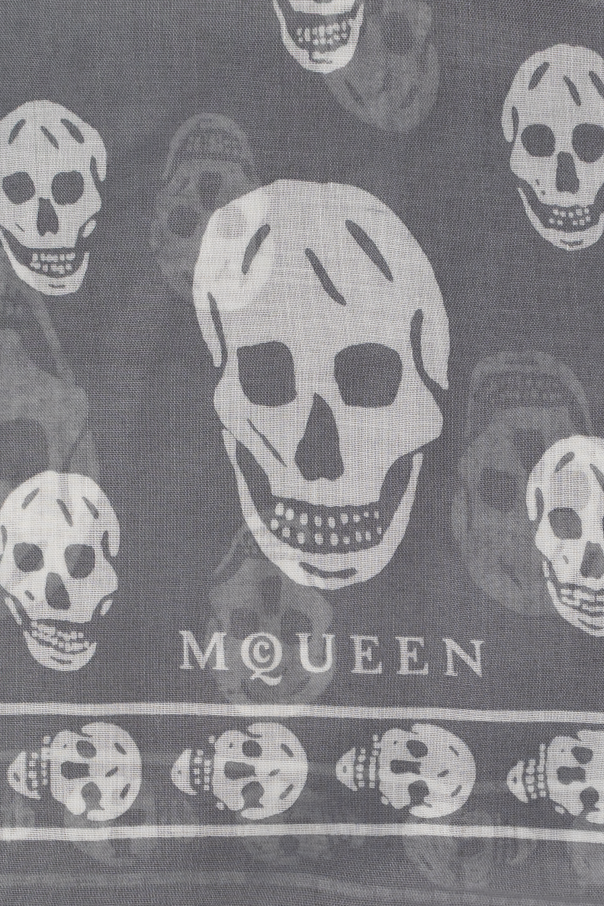 Alexander McQueen Szal z motywem czaszek