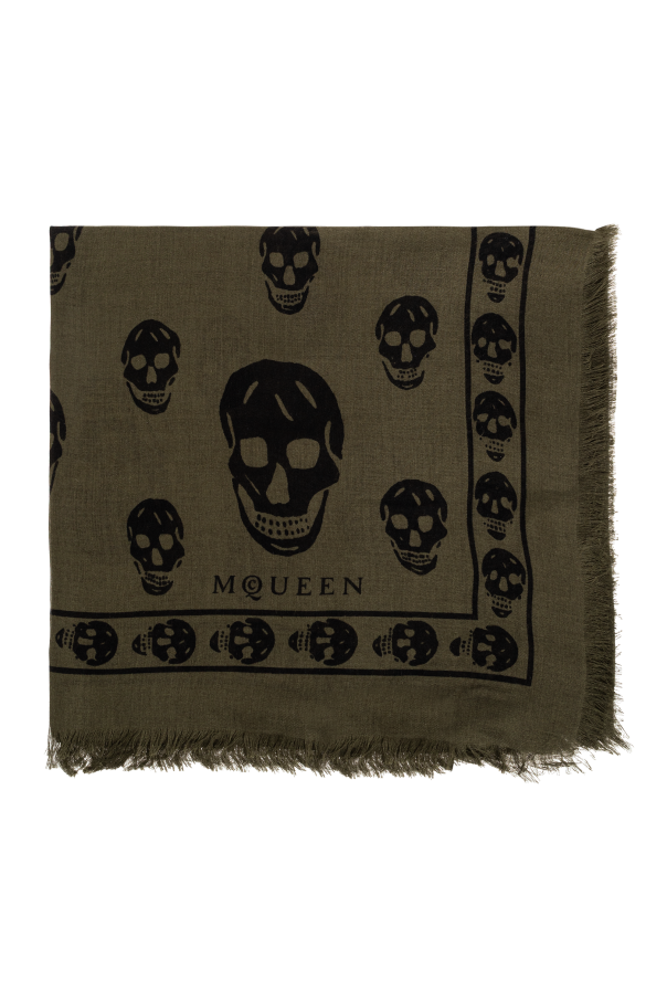 Silk scarf with a distinctive skull motif od Alexander McQueen