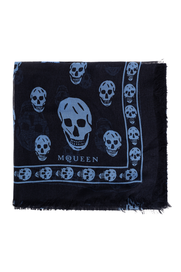 Silk scarf with a distinctive skull motif od Alexander McQueen