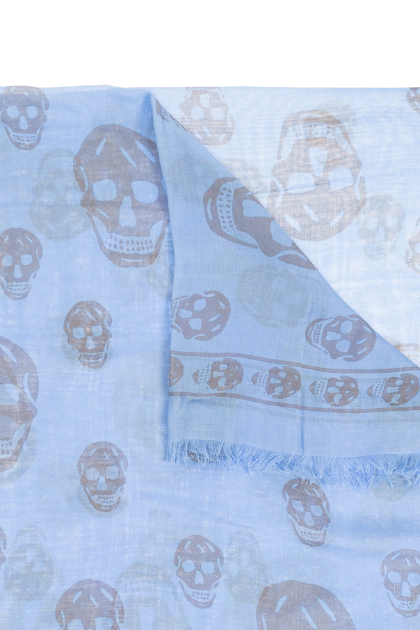 Alexander McQueen Scarf with a distinctive skull motif