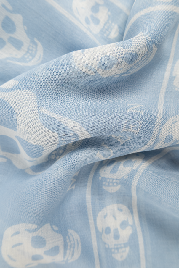 Alexander McQueen Schal mit charakteristischem Totenkopf-Motiv