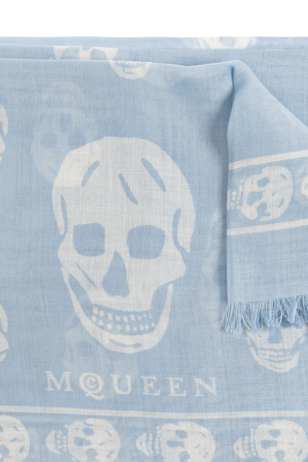 Alexander McQueen Schal mit charakteristischem Totenkopf-Motiv