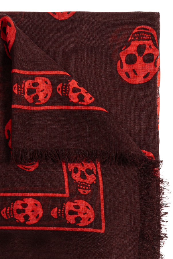 Alexander McQueen Schal mit charakteristischem Totenkopf-Motiv