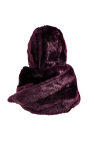 Burberry Faux fur hooded scarf