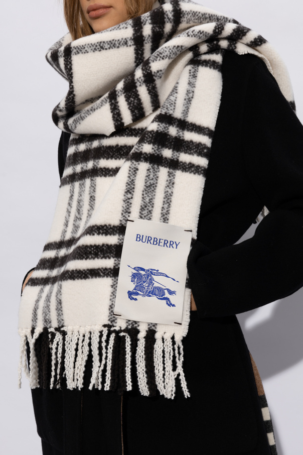 burberry leather Wool scarf