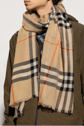 Burberry Wool scarf with check pattern