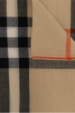 Burberry Wool scarf with check pattern