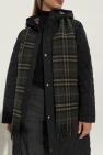 Burberry GREEN Cashmere scarf with check pattern