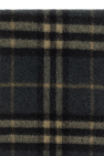 Burberry GREEN Cashmere scarf with check pattern