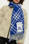 Burberry BLUE Scarf with check pattern