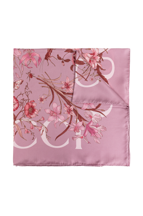 Silk scarf with floral pattern