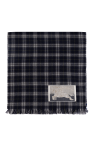 Burberry NAVY BLUE Scarf with check pattern