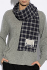 Burberry NAVY BLUE Scarf with check pattern