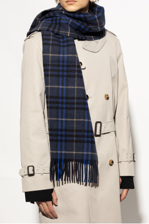 Burberry Cashmere scarf with check pattern