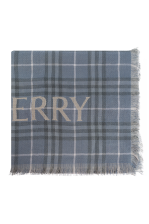 Wool scarf with check pattern od Burberry