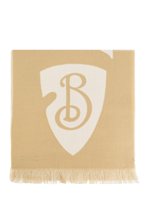 Wool scarf with logo
