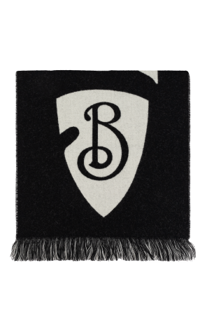 Wool scarf with logo