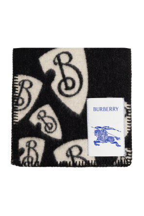 Wool scarf with logo
