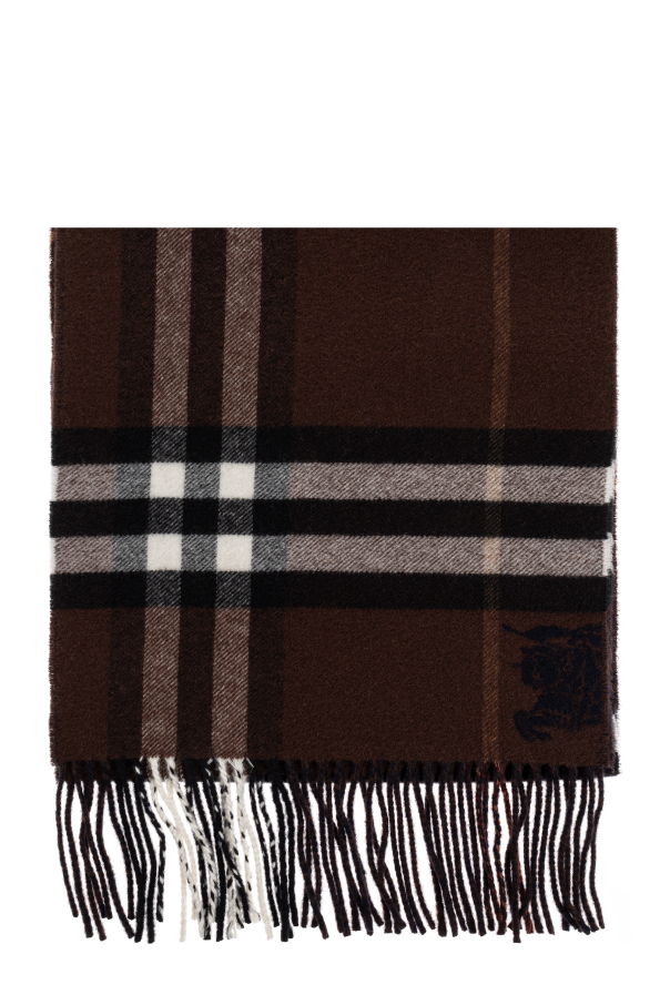 Cashmere scarf with check pattern od Burberry