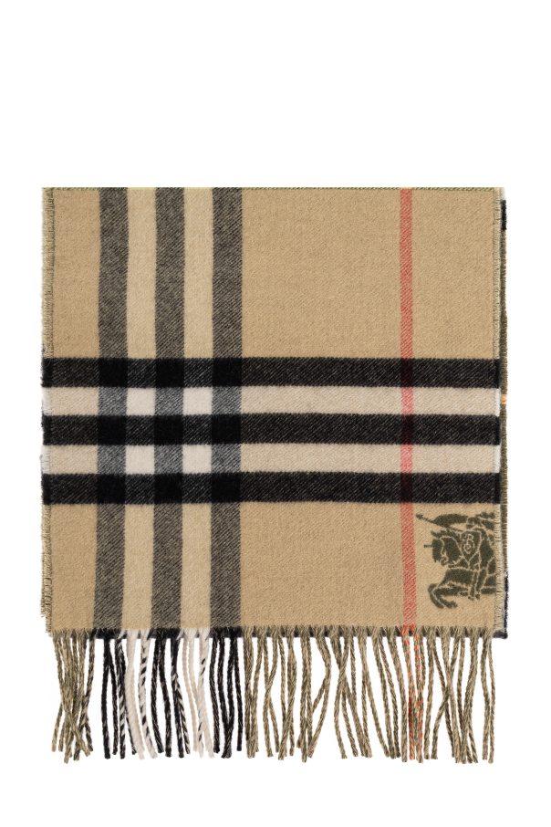 Cashmere scarf with check pattern od Burberry