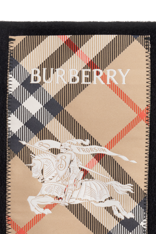 Burberry Cashmere scarf with logo patch
