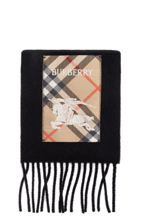 Pashmina de cachemira con parche con logo