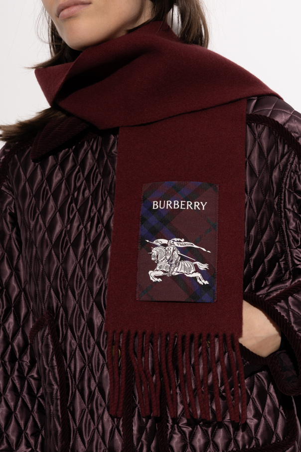 Burberry Cashmere scarf with logo patch