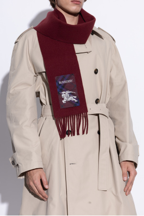 Burberry Cashmere scarf with logo patch
