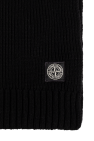 Stone Island Kids BLACK Scarf with logo