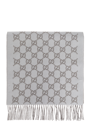 Cashmere scarf with monogram
