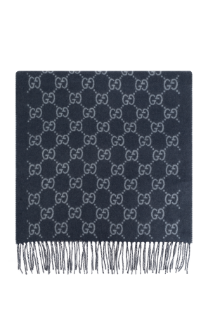 Cashmere scarf with monogram