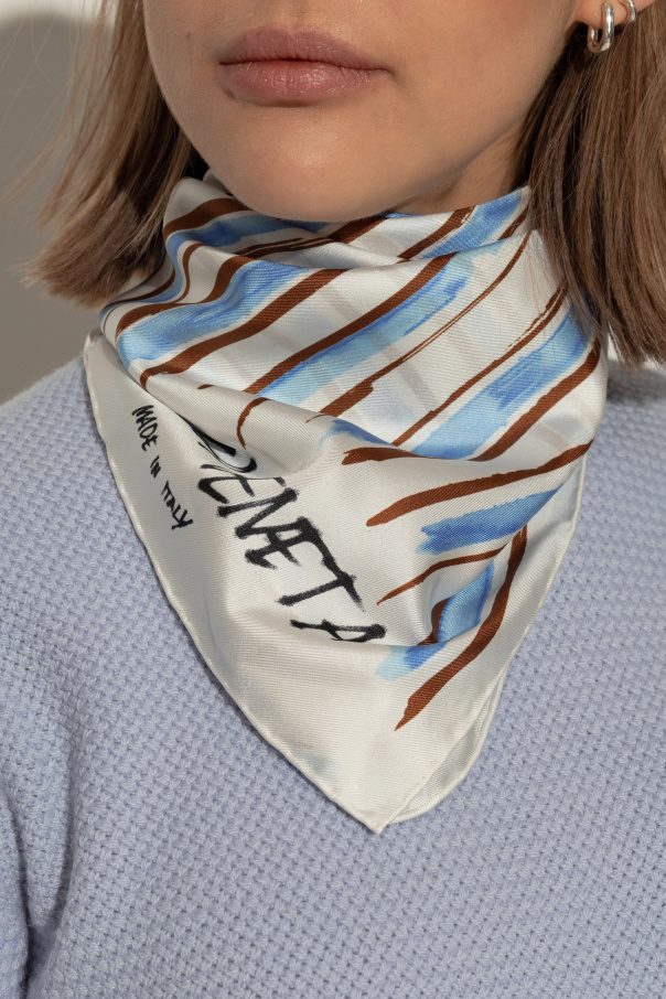 Bottega Veneta Silk scarf with striped pattern