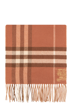 Cashmere checked scarf
