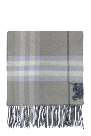 Checked cashmere scarf