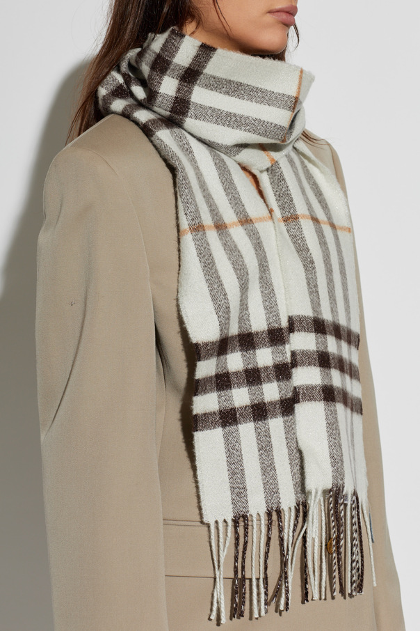 Burberry Fringed cashmere scarf