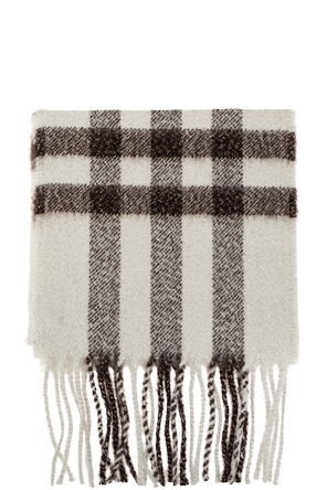 Fringed cashmere scarf