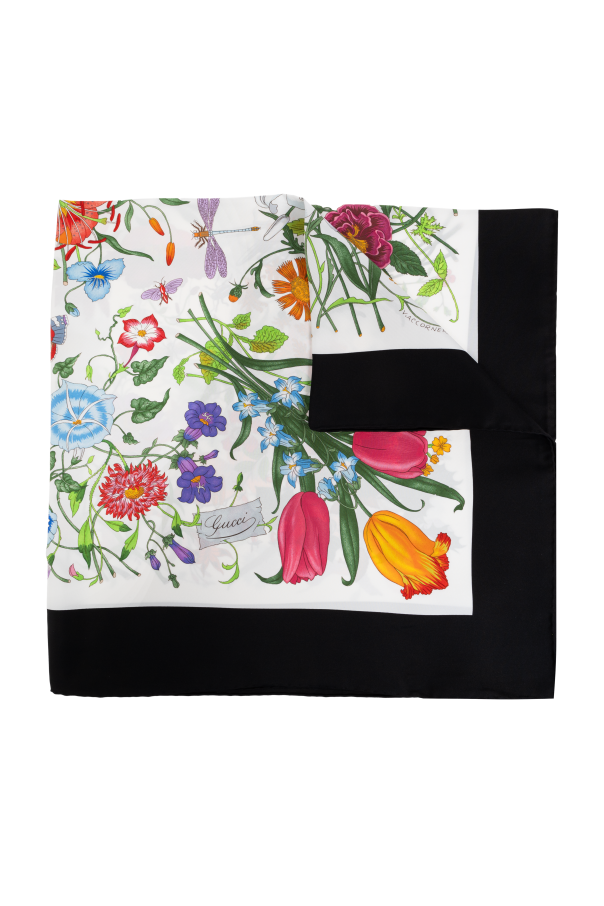 Gucci Silk scarf with floral motif