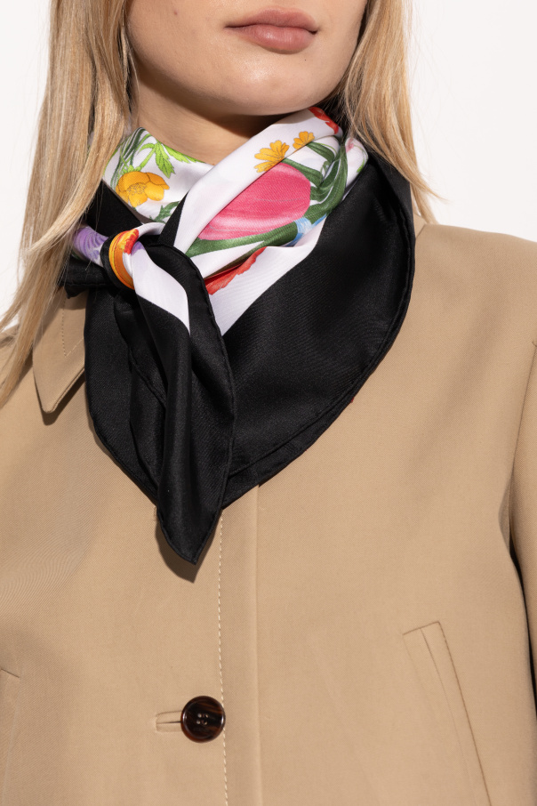 Gucci Silk scarf with floral motif